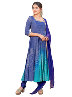 Robe longue Kurti pour femme avec broderie fantaisie, en viscose, soie et rayonne - Marque AARYA - Inde, Pakistan - Meilleur prix de gros pour vêtements ethniques