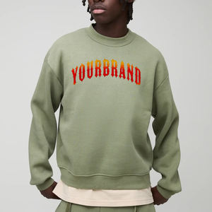 Sudaderas de Forro Polar para Hombre, Cuello Redondo, 100% Algodón, Gruesas, Multicolores, con Letras Personalizadas, para Invierno - Product Image 1