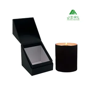 Черная Подарочная коробка, магнитная для свечей, на заказ