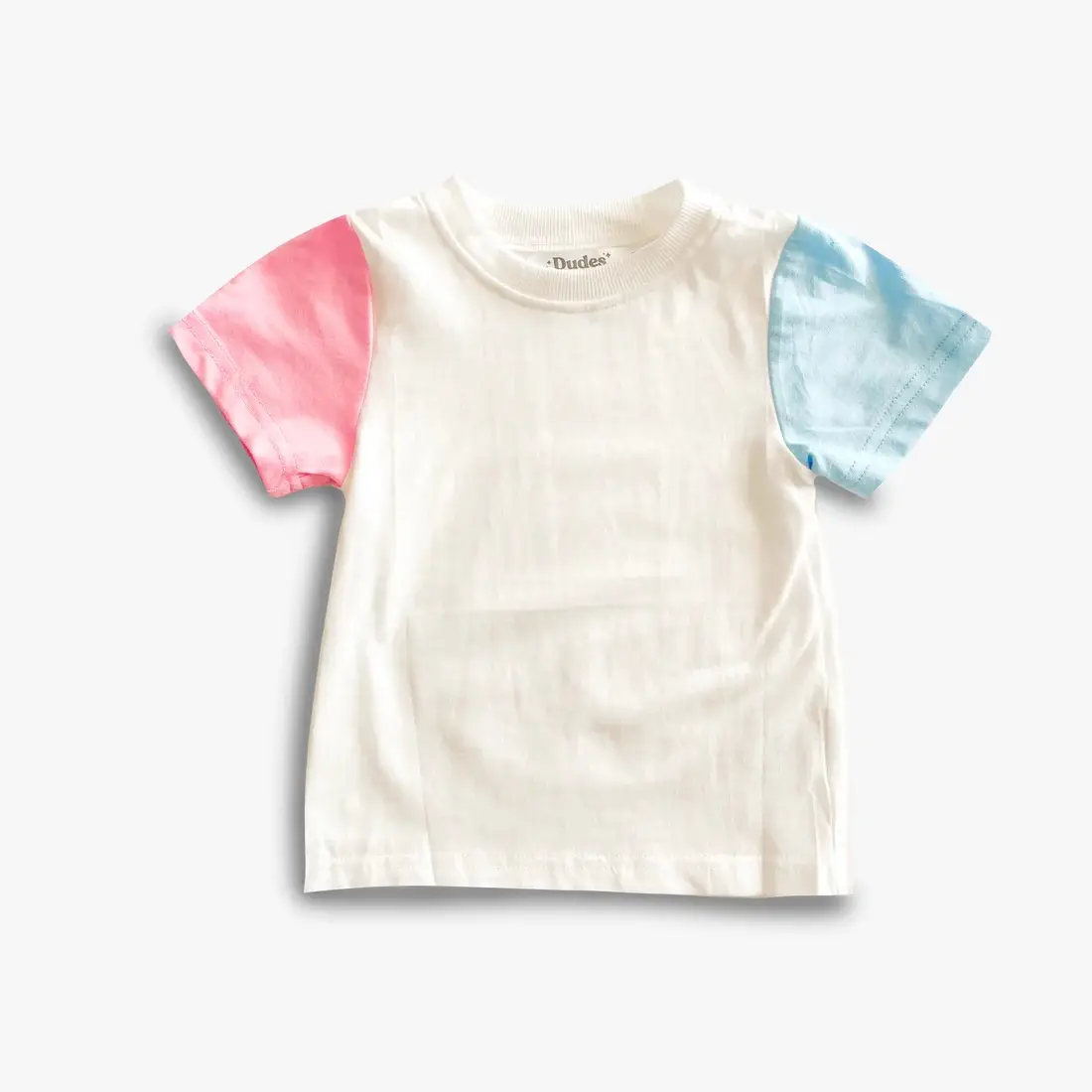 9 개월 짧은 소매 핑크 아기 블루 화이트 유아 T 셔츠 블록 색상 최고 뜨거운 판매 어린이 T 셔츠 도매 사용자 정의 T 셔츠