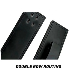 Ceinture de dynamophilie en cuir de vachette de haute qualité pour l'haltérophilie large de gymnastique de fitness avec boucle à levier solide - Product Image 4