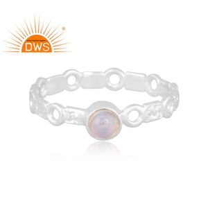 Hot Selling Fine Sterling <b>Silver</b> Natural Ethiopian <b>Opal</b> Gemstone Statement <b>Ring</b> Custom Jewelry Manufacturer - Product Image 3