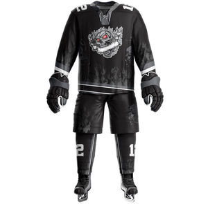 100% entièrement personnalisé maillot de Hockey sur glace en gros meilleure qualité nouveau Style sublimé uniforme de Hockey sur glace pour les vêtements de sport - Product Image 3