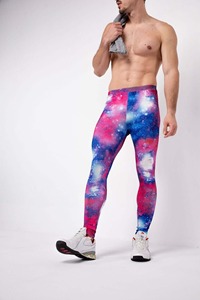 Ropa Deportiva de Diseño Moderno para Hombre, Leggings de Gimnasio, Leggings para Correr, Leggings Deportivos de Entrenamiento, Estampados en Rosa y Azul - Product Image 4