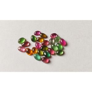 Collares de cuentas de cuarzo de turmalina ovalada suelta de alta calidad, colores mezclados certificados, piedras preciosas naturales, tamaños de 3-20mm, caliente - Product Image 4
