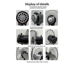 Pedestal Fan 10 In Adjustable Height Oscillating 3-Speed <b>AC</b> Motor Mechanical Control Household Air <b>Cooler</b> - Product Image 6