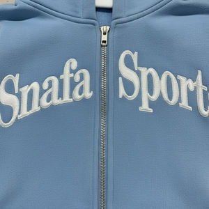 Survêtements brodés délavés de couleur personnalisée, survêtements de haute qualité pour hommes, matière respirante, survêtements pour hommes - Product Image 3