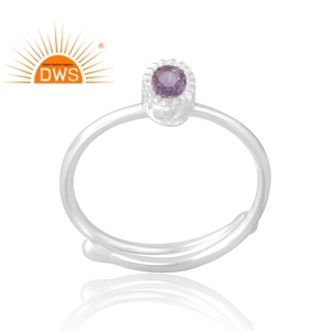 Anillo de piedras preciosas de amatista Rosa Natural de Plata de Ley 925 más vendido, joyería personalizada para mujer, regalo para ella - Product Image 1