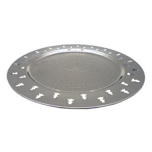 Plat de service rond en métal de qualité supérieure Assiette de présentation galvanisée avec logo Assiettes de service à riz Bols élégants Assiette de fruits alimentaires - Product Image 2