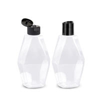 Emballage cosmétique personnalisé, flacon en plastique PET de 280 ml, flacon pompe en forme de diamant, vaporisateur, lotion, huile essentielle, crème pour le corps, impression à l'écran