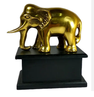 Unique Look Hippo Statue En Laiton Massif Antique Figurine Décorative Décor À La Maison Animal Statue Finition Polie Antique Artware