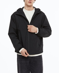 แจ็กเก็ตกันลมสวมหัวของผู้ชายมีซิปปิดแบบลำลองน้ำหนักเบาระบายอากาศได้ดีในฤดูร้อน - Product Image 6