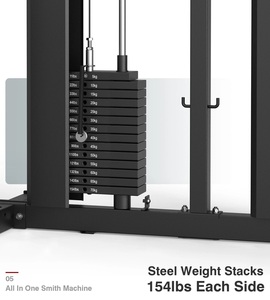 La Mejor Oferta para una Nueva Máquina Smith con Pilas de Pesas, Sistema Multifuncional para Gimnasio en Casa, Jaula de Potencia - Product Image 4