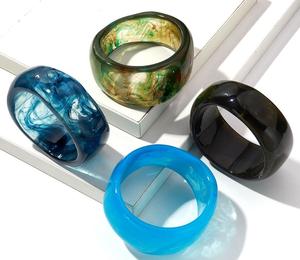 Premium Waterproof Resin Bangle Transparent Light Color Handmade Bohemian Style Custom Colors for Party Holiday Wear Jewelry - Product Image 4