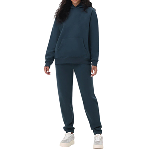 Sweat-shirt à capuche pour femme en molleton français, lourd, écologique, délavé à l'acide, avec logo personnalisé, pull uni, vente en gros - Product Image 1
