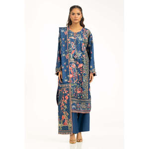 IUSTKSD-622 Traje de Satén Bordado con Tela de Seda Cruda de 3 Piezas - Product Image 4