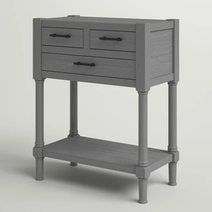 OEM Customized Modern Grey Wooden <b>Console</b> <b>Table</b> Handcrafted Bamboo for Entry Decor Newly Designed - Product Image 4