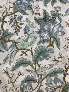 Nueva llegada 2024 servilletas de tela de algodón puro con estampado floral de mano indio marrón cacahuete verde ruso y salvia, eventos de boda - Product Image 2