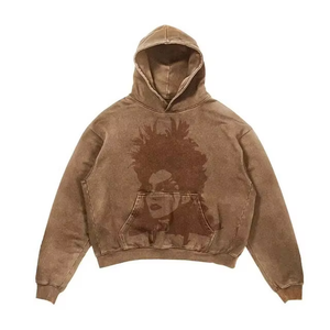 Sudaderas con Capucha Extra Grandes, Transpirables y Cómodas, con Parches Desgastados Personalizados, 100% Algodón, Sudaderas con Capucha Personalizadas para Hombre - Product Image 3