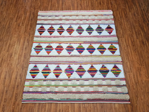 Tapis marocain en coton touffeté noué à la main pour la maison Style Boho anti-dérapant lavable intérieur extérieur utilisation pour salon cuisine - Product Image 2