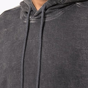 Sweat à capuche vintage en coton écologique de haute qualité pour homme, délavé à l'acide, avec options personnalisées, effet délavé à la pierre - Product Image 6