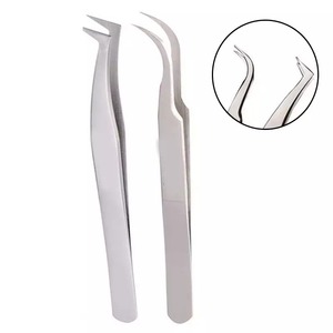 Pinzas de maquillaje para pestañas, extensiones de pestañas, pinzas antiestáticas para belleza, cuidado Personal - Product Image 2