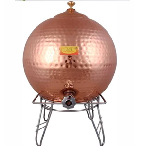 เครื่องจ่ายน้ำจากทองแดงล้วนดีไซน์ทรงกรวยโบราณผลิตจากอินเดีย - Product Image 4