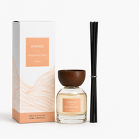 Coffrets de diffuseurs à bâtonnets de marque privée 100 ml avec collier noir, écologiques, parfum personnalisé