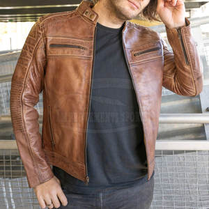 Vestes de moto en cuir à bas prix sur mesure meilleure vente en stock veste de moto en cuir - Product Image 4