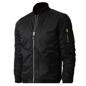 Men's Customize Black Bomber Jacket Softshell Waterproof Nylon Bomber Jacket Outdoor <b>Camping</b> Bomber Soft Jacket for Men - Product Image 2