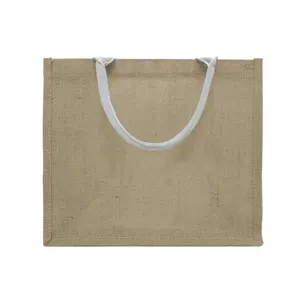 Best Selling Natural Plain Jute Tote Bags with Customized Size For Sale By Indian Manufacturer & Suppliers