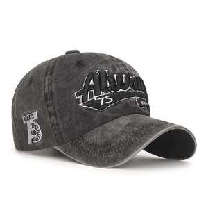 Chapeaux de lavage coton extérieur Vintage visière queue de cheval casquette de Baseball printemps été casquettes pour femmes hommes casquette de Baseball brodée - Product Image 1