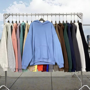 Direct Selling Oversized Hoodie <b>Men</b> Cotton Fleece Pullover Hoodie Unisex Manufacturer Custom Black Embroidery Hoodies - Product Image 1