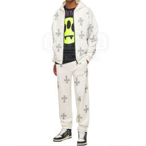 Chándal de diamantes de imitación para hombre con detalle ostentoso y cintura elástica para comodidad y estilo Hip Hop Chándal de diamantes de imitación para hombre - Product Image 1