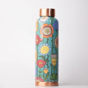 Handmade Best Quality Pure Copper Water Drinking & <b>Yoga</b> Bottle Classic Style Designer Hammered Effect Printed Bowl - Product Image 3