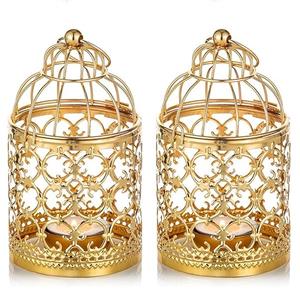 Petit ensemble de 2 chandeliers lanterne suspendus bougeoirs creux pour table saint valentin salon extérieur cadeaux usine directe - Product Image 1