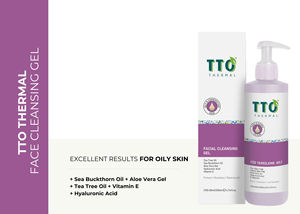 Gel nettoyant thermique pour le visage TTO 200 ml Nettoyant en profondeur des pores avec huile d'arbre à thé Huile d'argousier et Aloe vera pour une peau équilibrée - Product Image 2