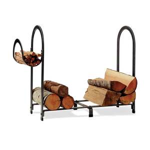 Support de support de bois de chauffage en acier élégant et attrayant pour le stockage de la maison et du jardin accessoires de cheminée intérieurs et extérieurs 2024 - Product Image 1