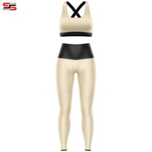 Combinaisons de sport de haute qualité à séchage rapide, ensemble de fitness de haute élasticité, leggings, ensemble de yoga sportif 2 pièces pour femme - Product Image 4
