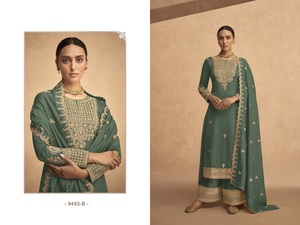 ชุดเสื้อผ้าหนักลายปักเพชร,ชุดปากีสถานวัง - Product Image 3