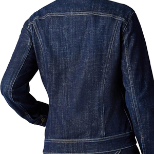 Veste en jean boutonnée surdimensionnée décontractée pour femmes vêtements d'extérieur d'automne à motif solide avec manteau en jean pour dames - Product Image 3
