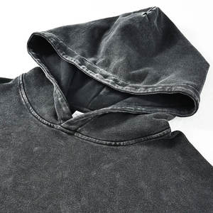 Oem Custom Logo Acid Wash High Quality 100% Cotton Vintage Hoodies Unisex Oversized Acid Wash Full <b>Zip</b> <b>Up</b> Hoodie - Product Image 6