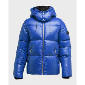 Chaqueta Acolchada Unisex Ecológica, Impermeable, Cortavientos, con Exterior de Algodón, Relleno de Algodón, Cierre de Cremallera, Cuello Redondo y Diseño de Parches - Product Image 1