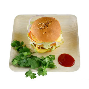 Assiettes à dîner jetables biodégradables de qualité supérieure, conception de feuille de palmier plat, service compostable pour les fêtes, les mariages et les restaurants - Product Image 4