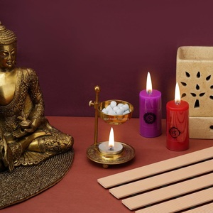 Pure Brass Metal Incense Resin Charcoal Burner Stand With Adjustable Bowl Aroma Gold Incense <b>Lamp</b> for Home Decor - Product Image 1