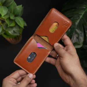 Cartera de cuero plegable No.98 (color marrón británico) - Product Image 5