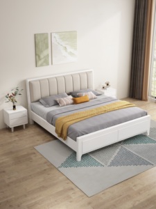Nordic Style Solid Wood <b>Platform</b> <b>Bed</b> <b>Frame</b>, Minimalist Bedroom Furniture Easy Assembly - Product Image 5