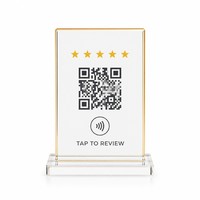 Support d'affichage NFC en acrylique transparent OEM pour table, support de carte à connecter par simple contact