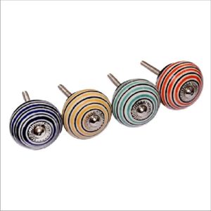 Industrial <b>Ceramic</b> <b>Knob</b> Handles for Wardrobe Dresser Cabinet-Durable Furniture <b>Knobs</b> with Round Shape and 23mm Height - Product Image 5