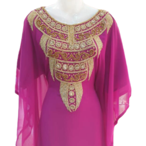 Stylish Dubai-Style Jalabiya Kaftan New Design <b>Long</b> Evening <b>Dress</b> Latest Designer Islamic Clothing for Adults Made from <b>Chiffon</b> - Product Image 1